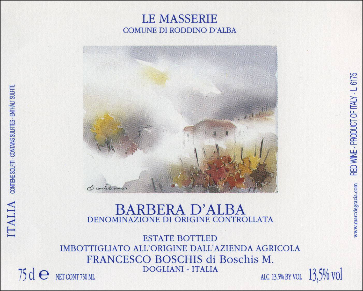 Barbera d'Alba Le Masserie 1995
