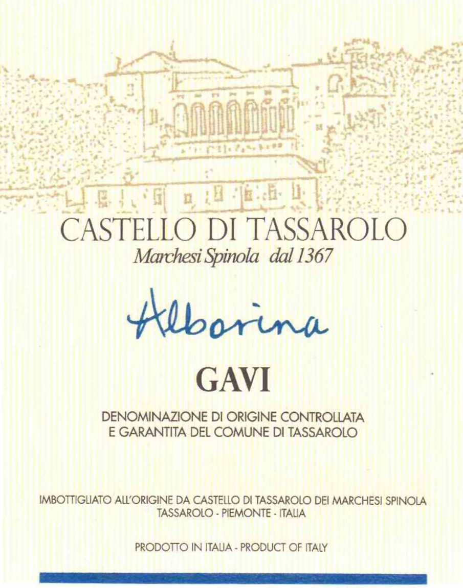 Gavi Castello di Tassarolo Vigneto Alborina Bio 1995