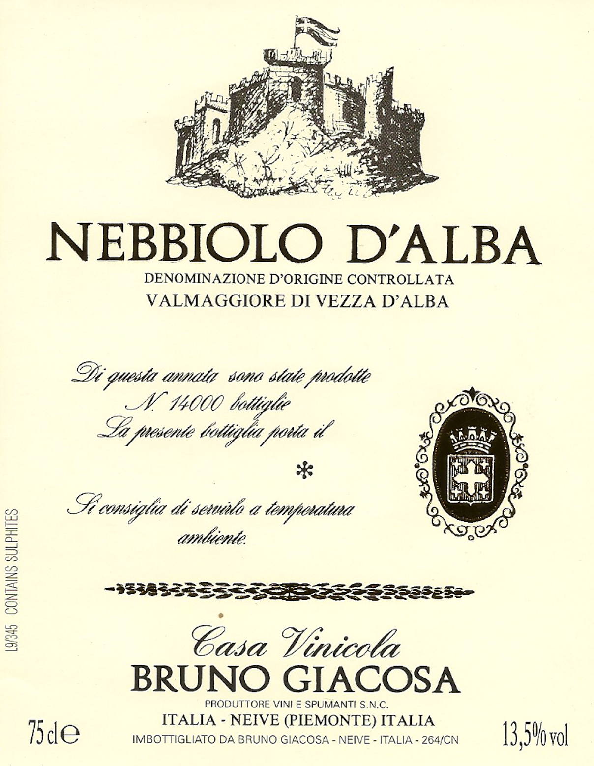 Nebbiolo d'Alba Valmaggiore 1996