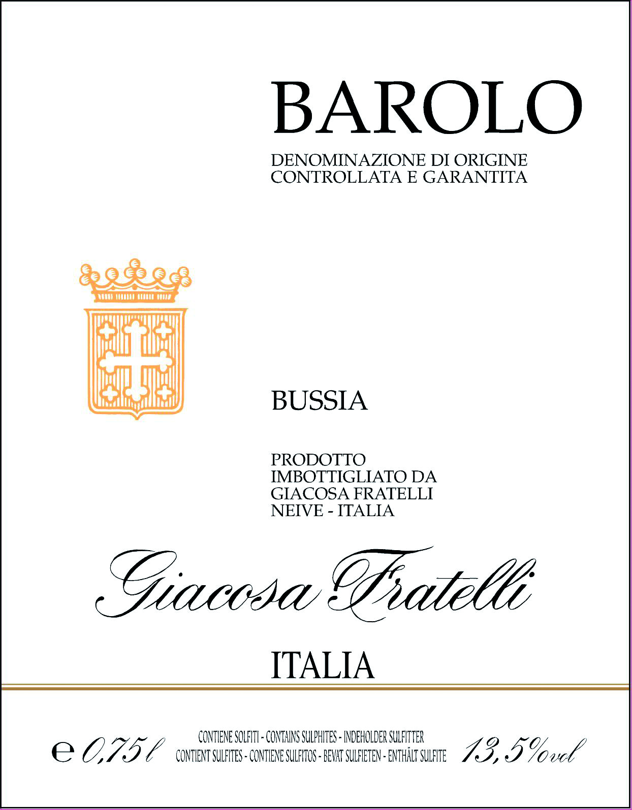 Barolo Docg Bussia 2016