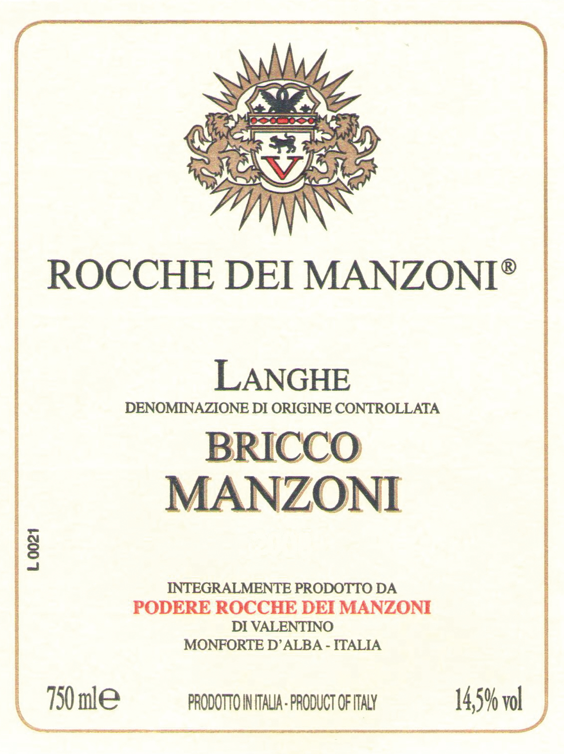 Bricco Manzoni Langhe Rosso 2012