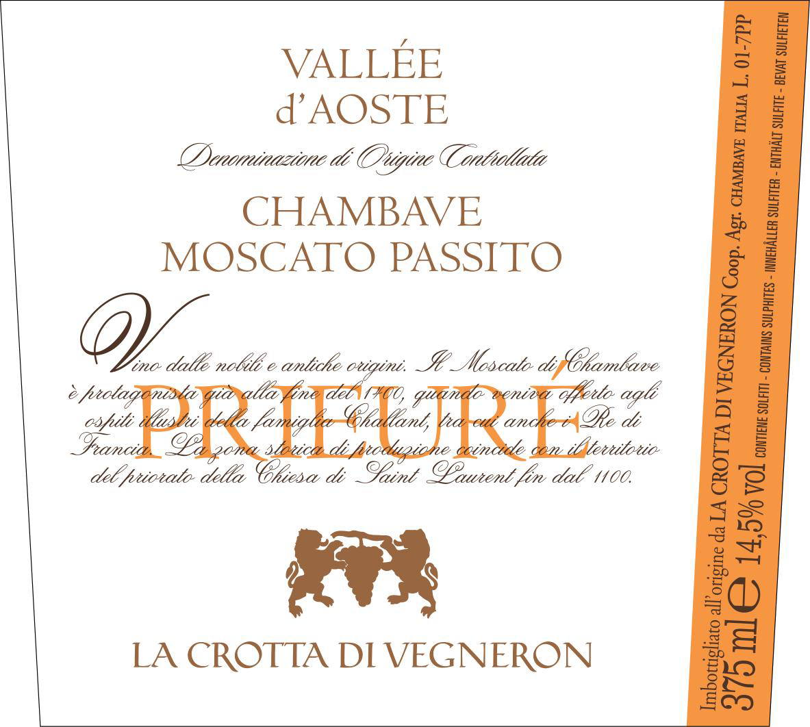 Prieuré Moscato Chambave Passito 2008