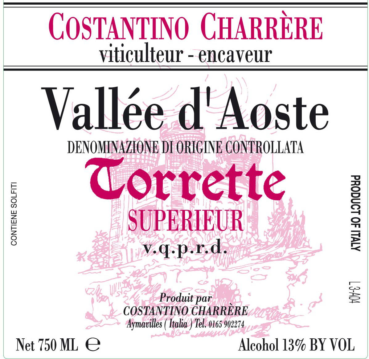 Torrette Vigne Les Toules 1996