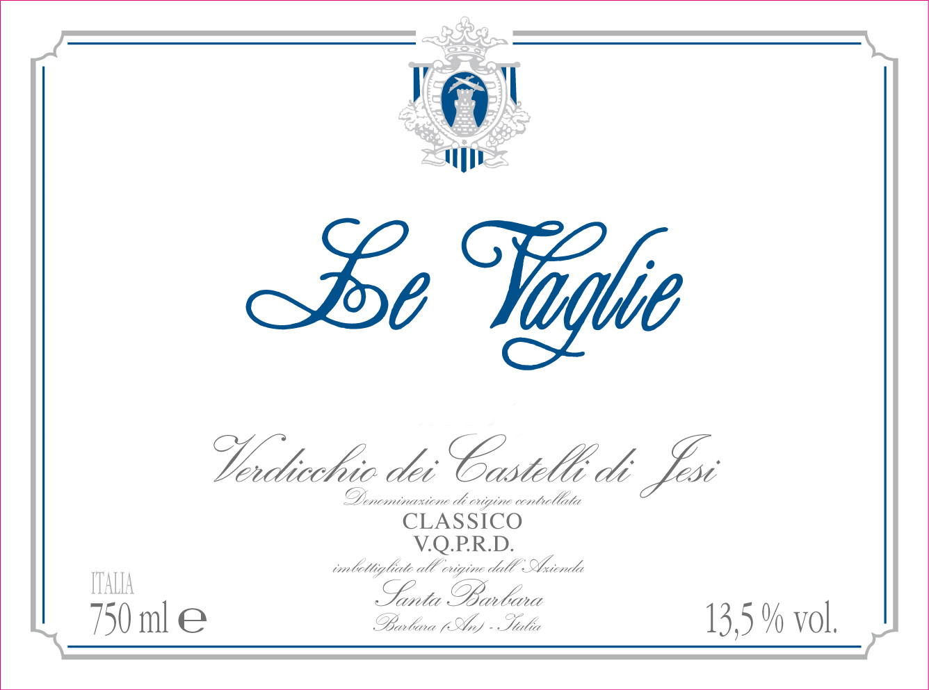 Verdicchio Castelli di Jesi Doc Classico Le Vaglie 2010