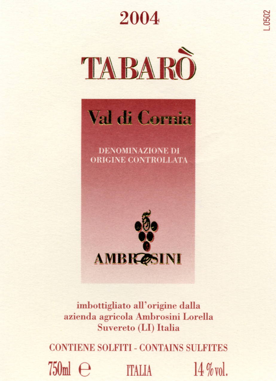 Tabarò '95 Rosso 1995