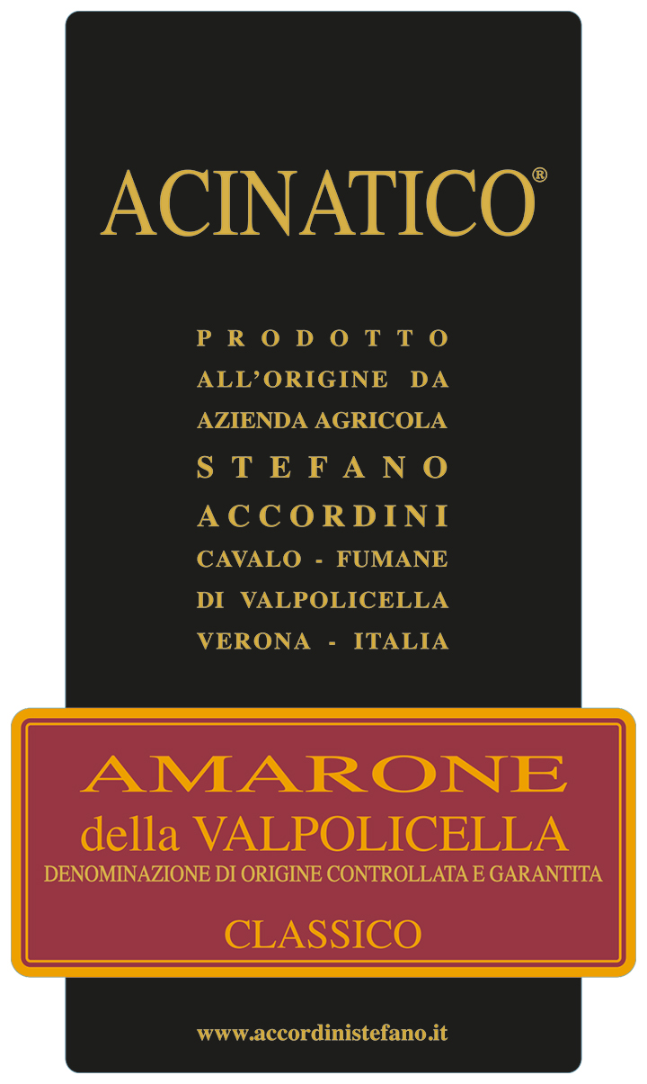 Acinatico Amarone della Valpolicella Classico 2015