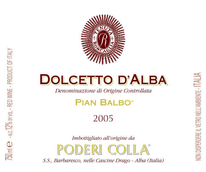 Dolcetto d'Alba Pian Balbo 1996