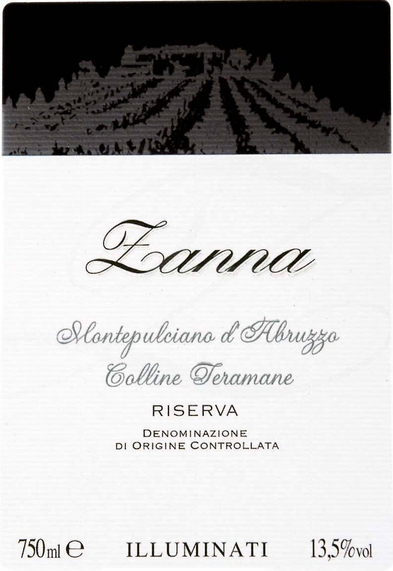 Zanna Montepulciano d'Abruzzo Colline Teramane Riserva Docg 2013