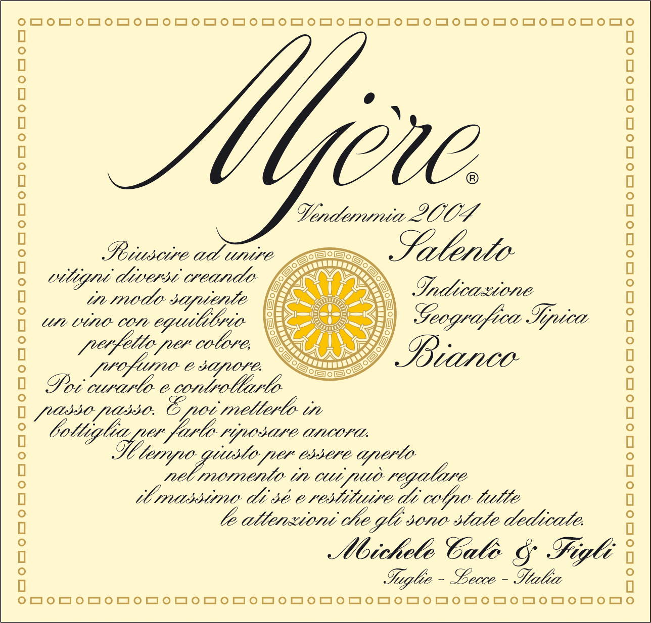 Salento Bianco Mjère 1996