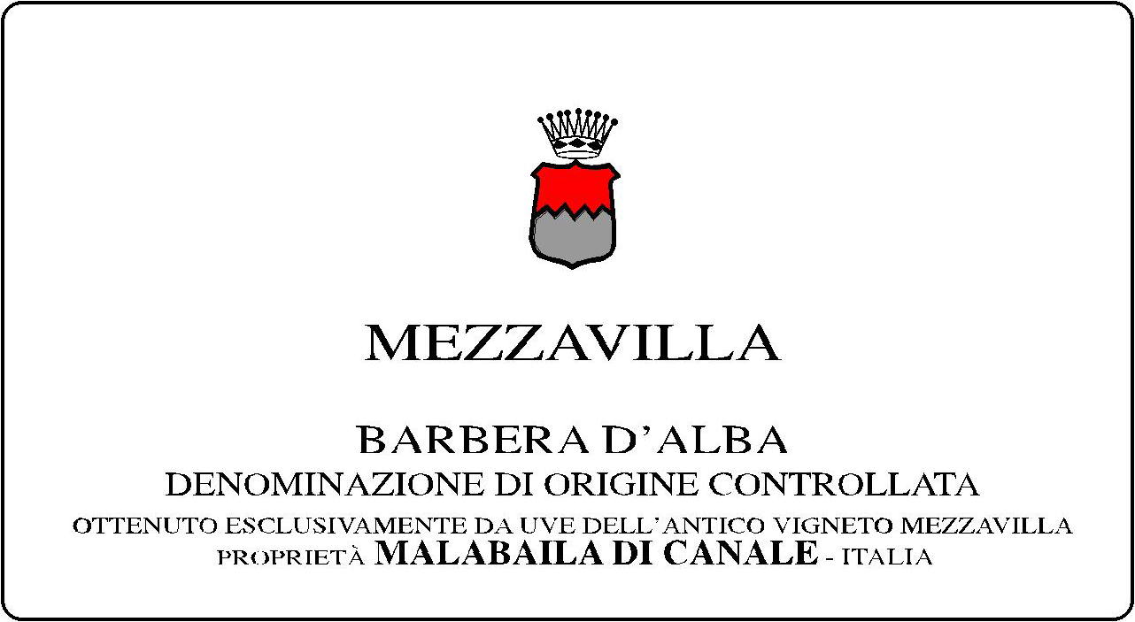 Barbera d'Alba Mezzavilla 1996