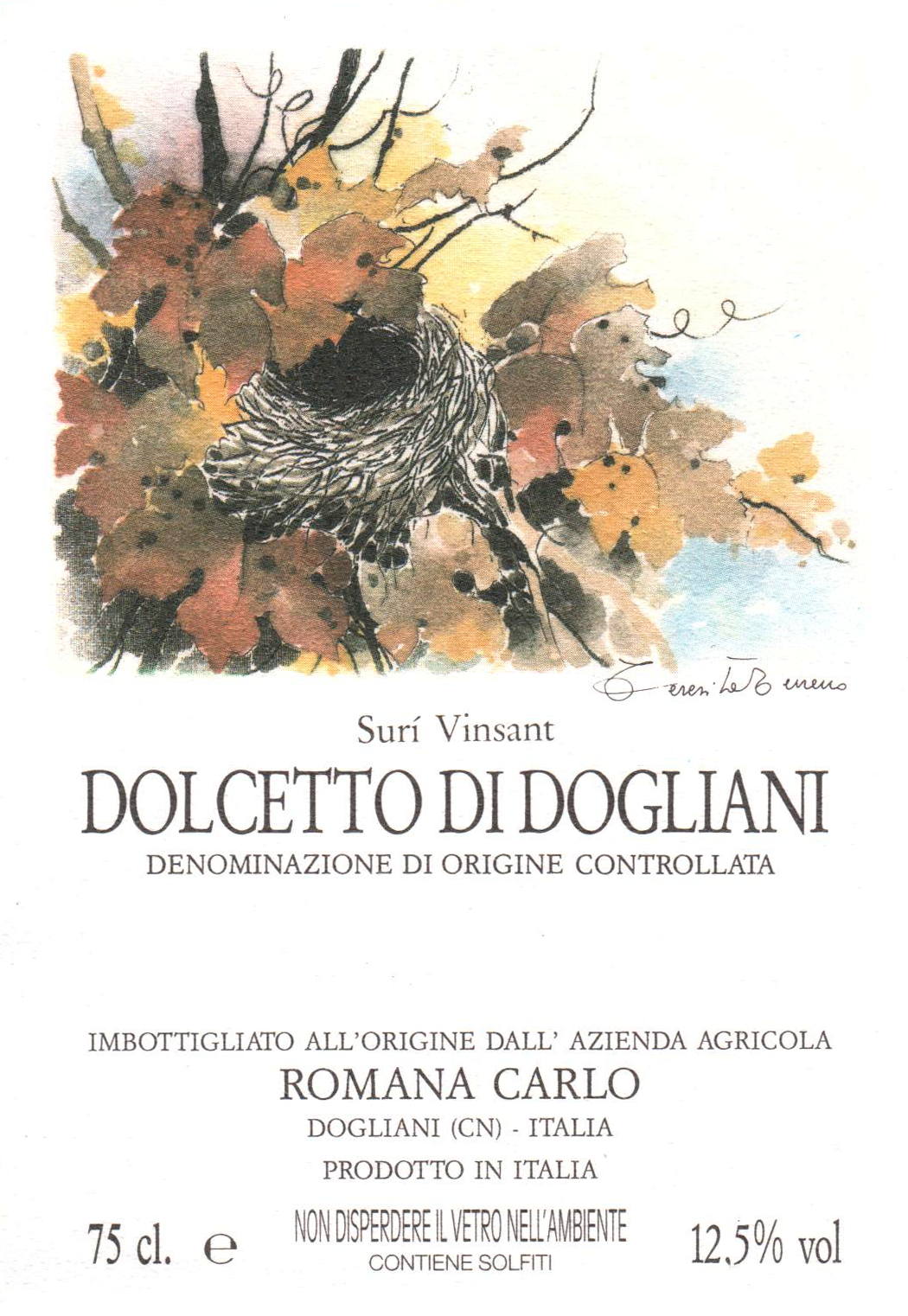 Dolcetto Surì Vinsant 2009