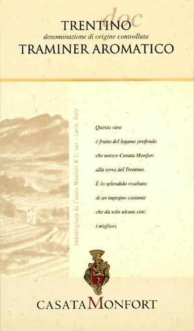 Traminer Aromatico Trentino 2011
