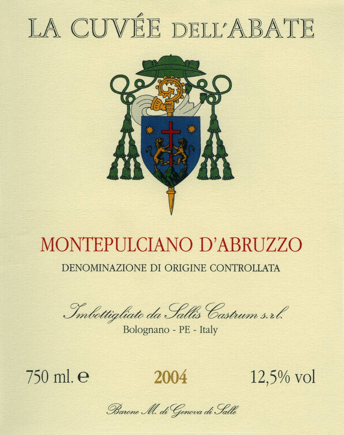 Montepulciano d'Abruzzo La Cuvée dell'Abate 2007