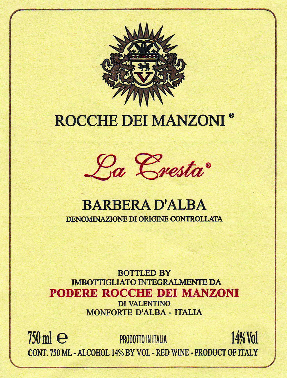 Barbera d'Alba La Cresta 2010