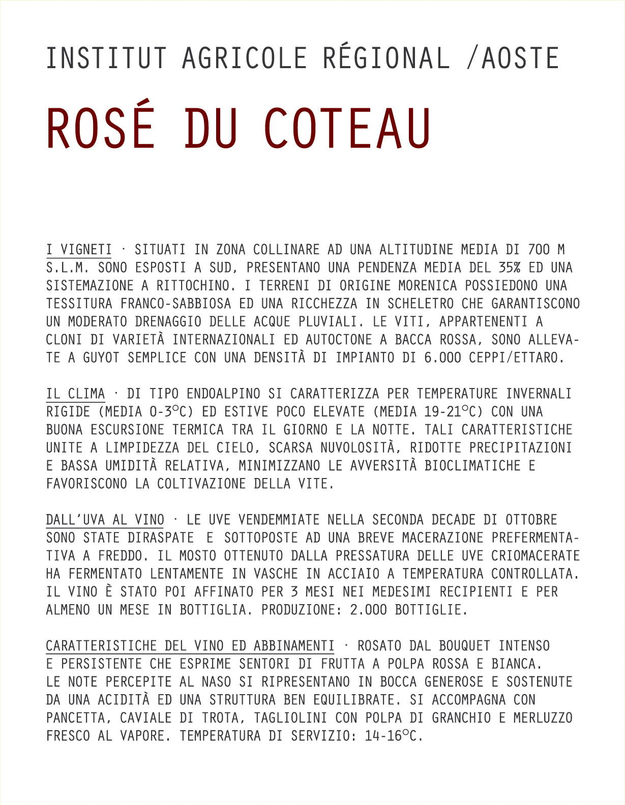 Rosé du Coteau sa