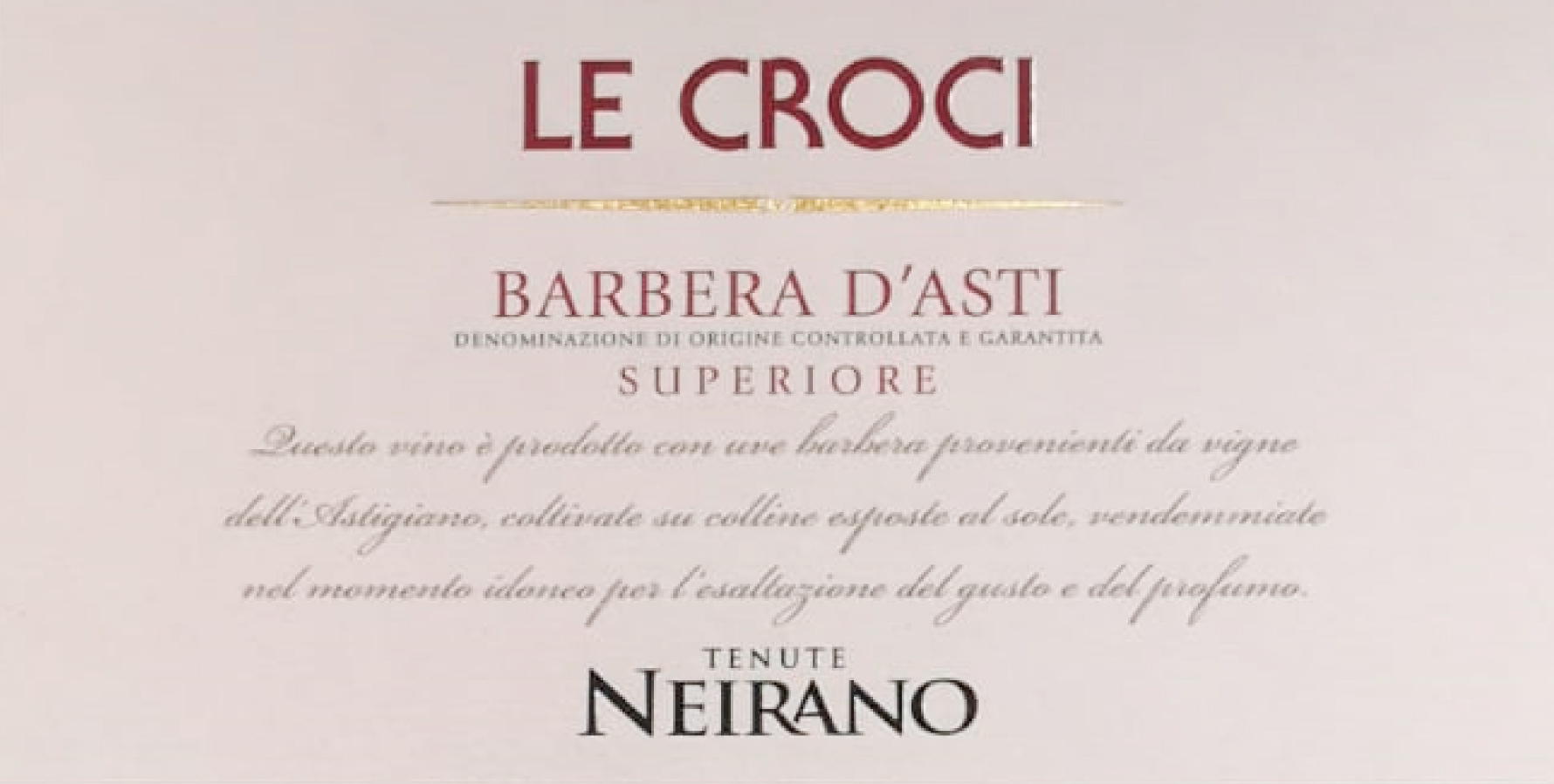 Barbera d'Asti Superiore Le Croci 2005
