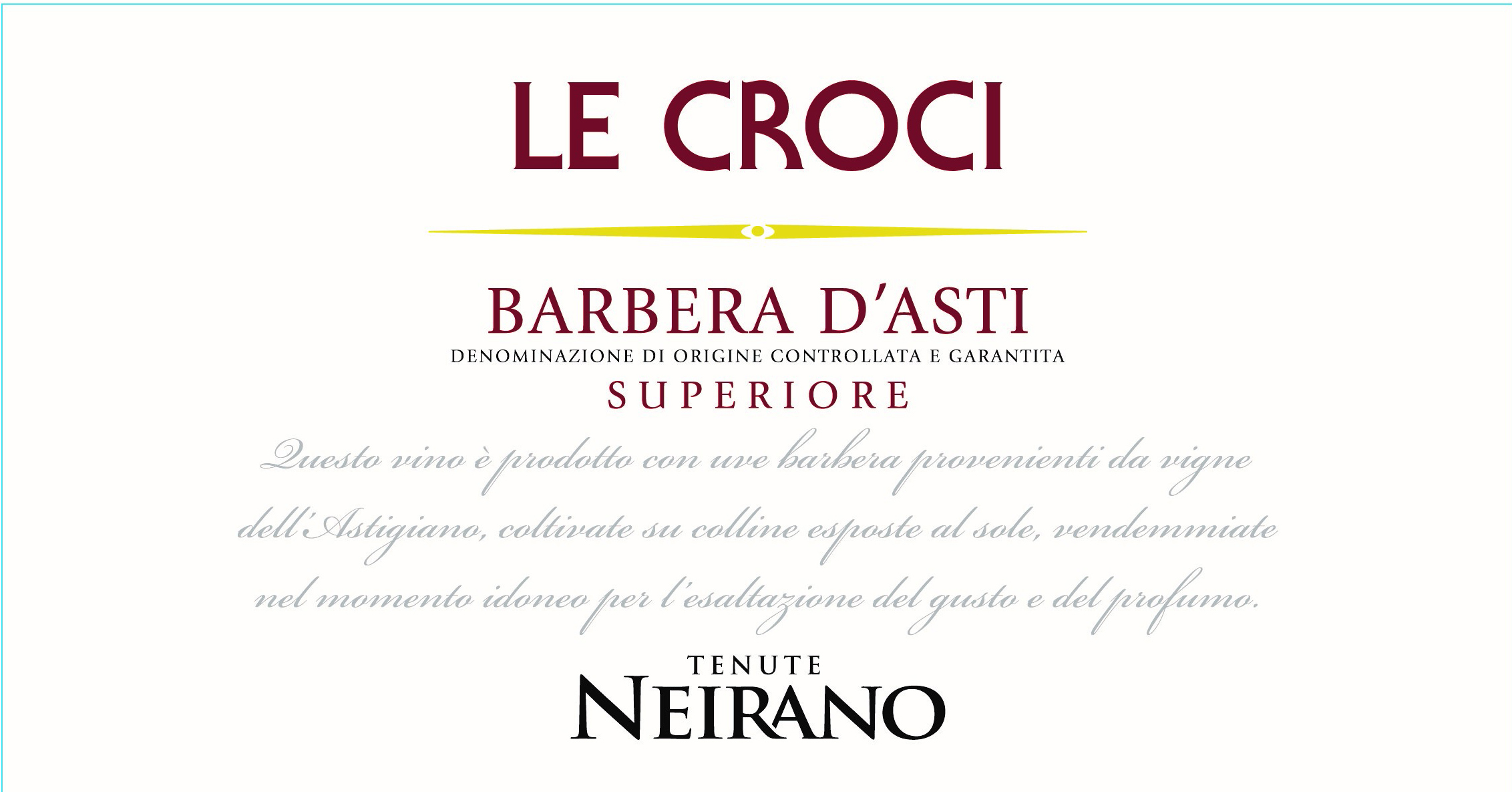 Barbera d'Asti Le Croci 2018