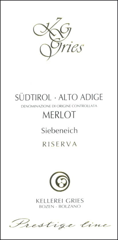 Alto Adige Merlot Riserva Siebeneich Doc 2010