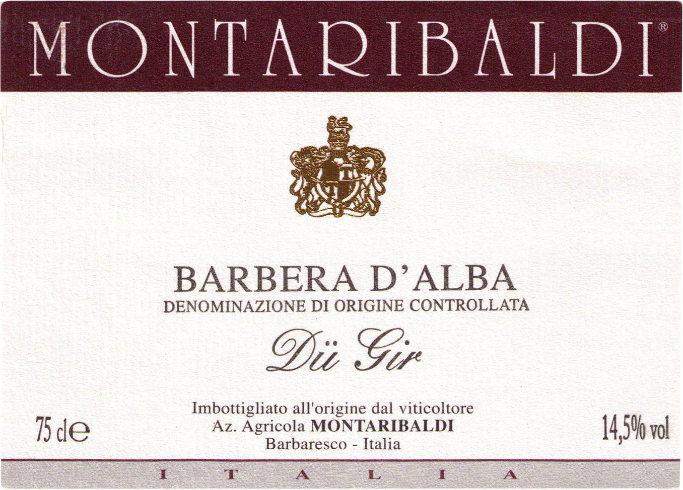 Barbera d'Alba Doc Dü Gir 2007