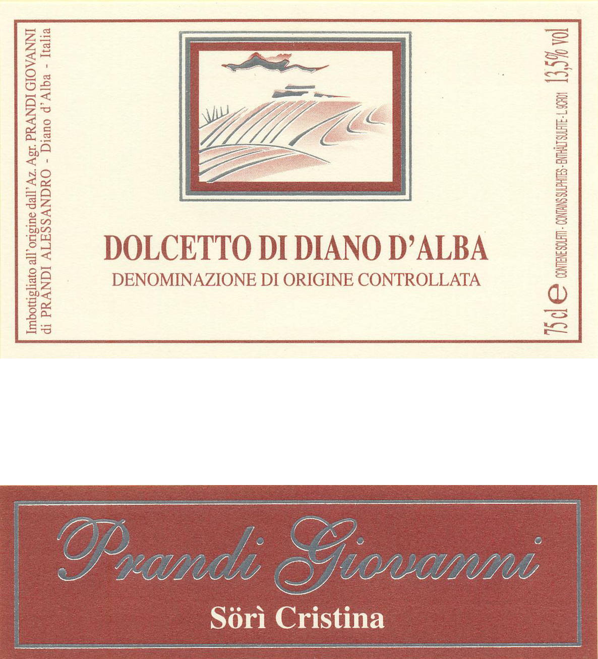 Dolcetto di Diano d'Alba Söri Cristina 2008
