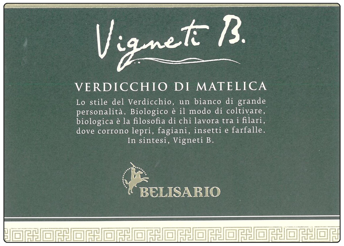 Verdicchio di Matelica Vigneti B. Belisario 2007