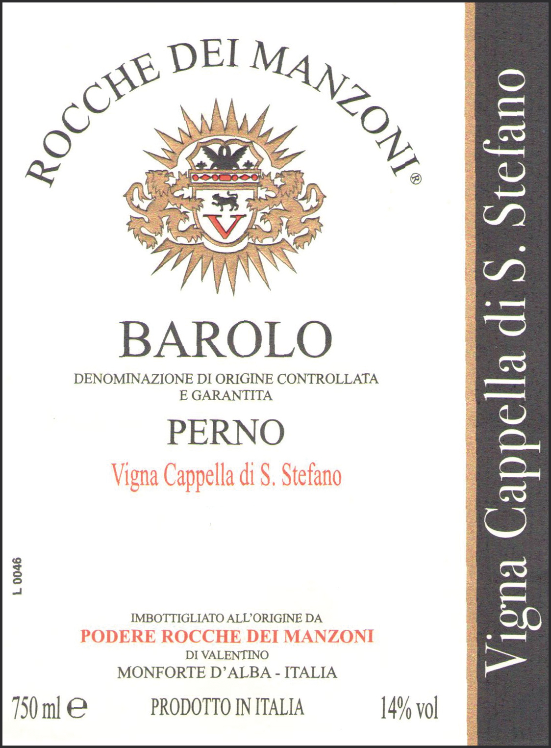 Barolo Perno Vigna Cappella di S. Stefano 2008