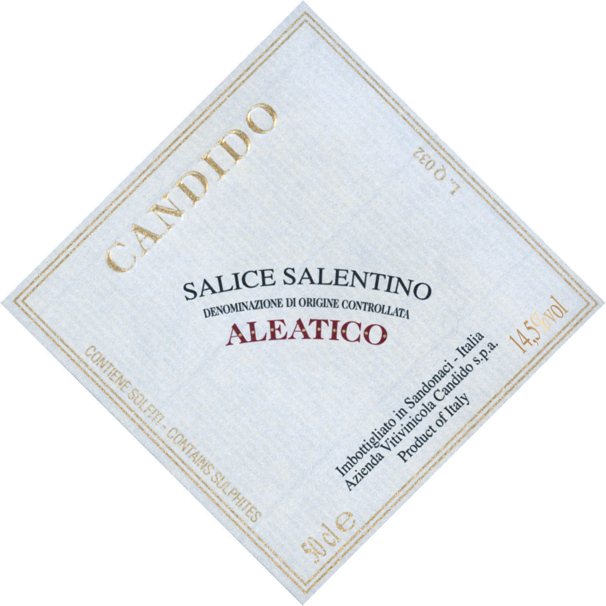 Aleatico Salice Salentino 2010