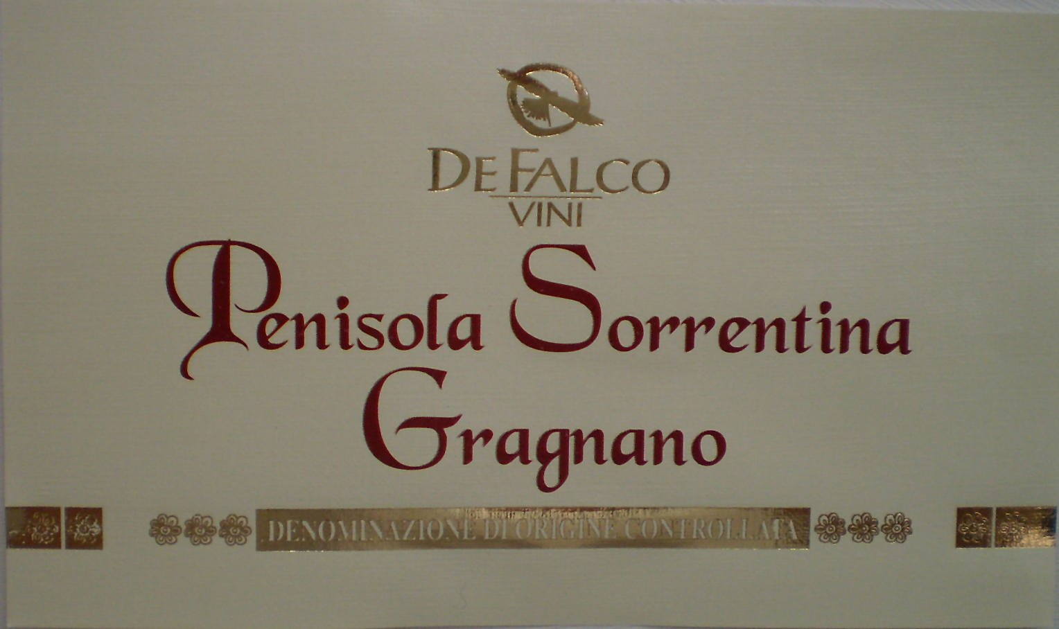 Gragnano della Penisola Sorrentina Doc 2007
