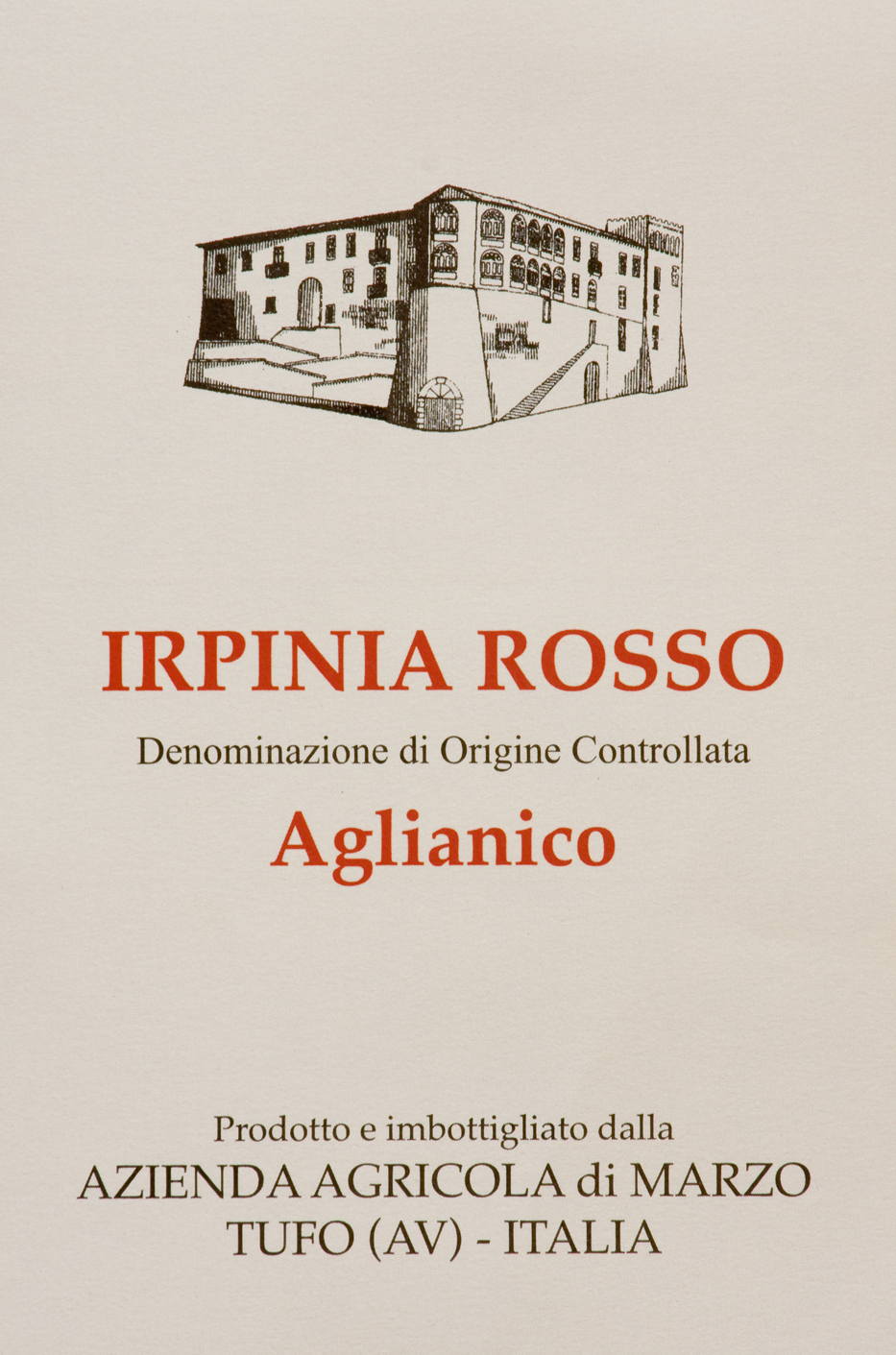 Aglianico Irpinia Rosso Cantine Storiche di Marzo 2006