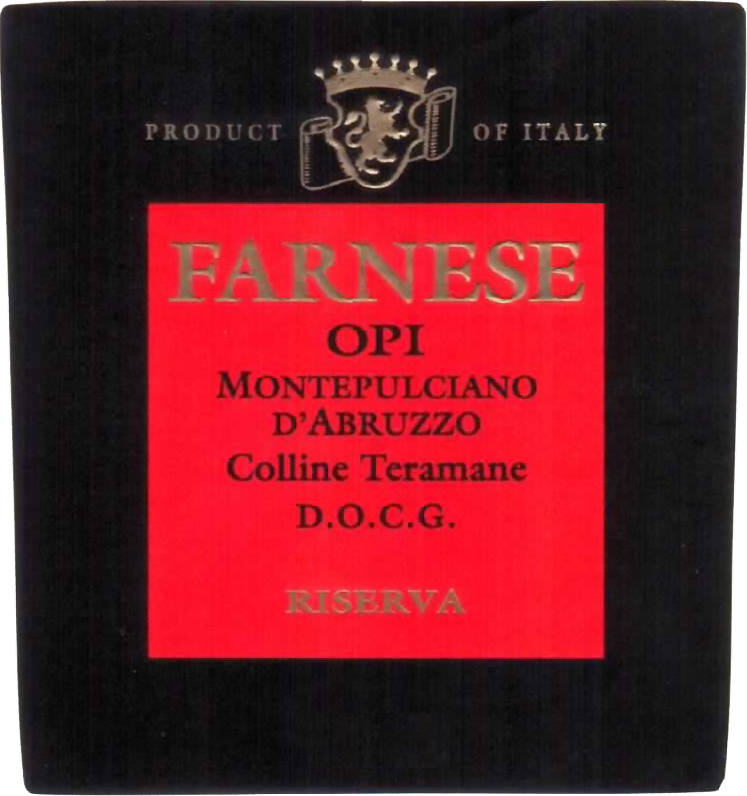 Montepulciano d'Abruzzo Opi Riserva 2014