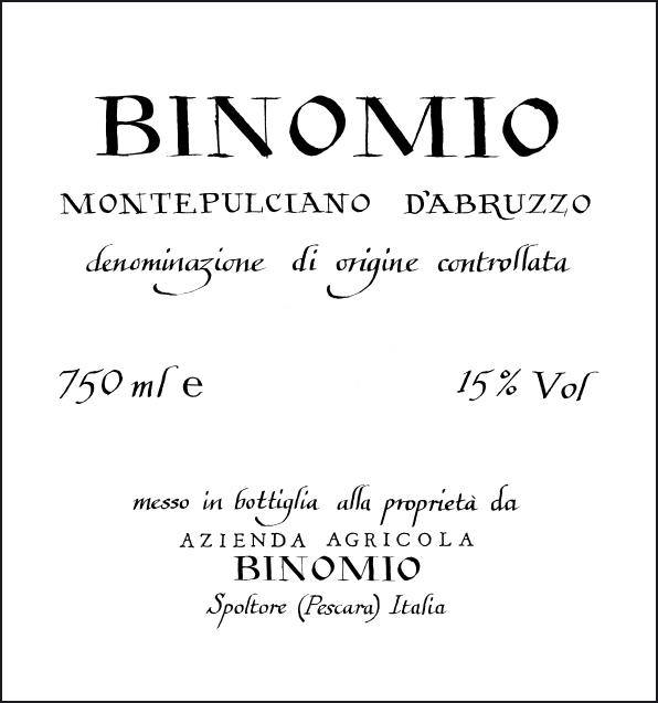 Binomio Montepulciano d'Abruzzo Doc 2012