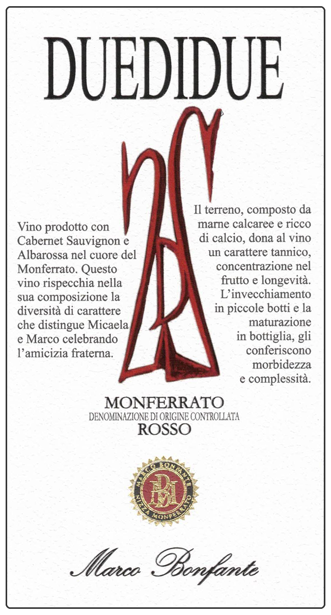 Duedidue Monferrato Rosso Doc 2014