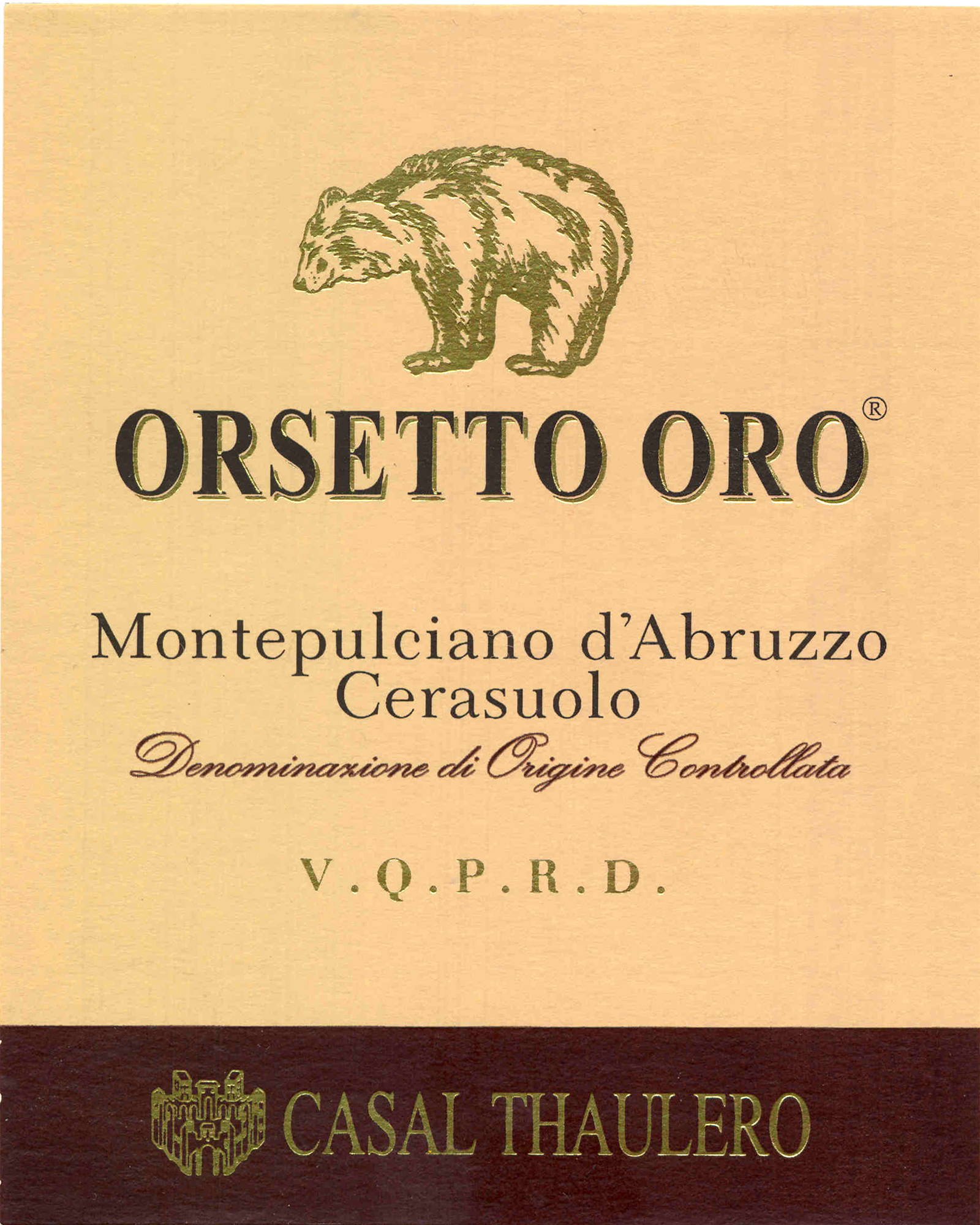 Orsetto Oro Cerasuolo d'Abruzzo Doc 2025