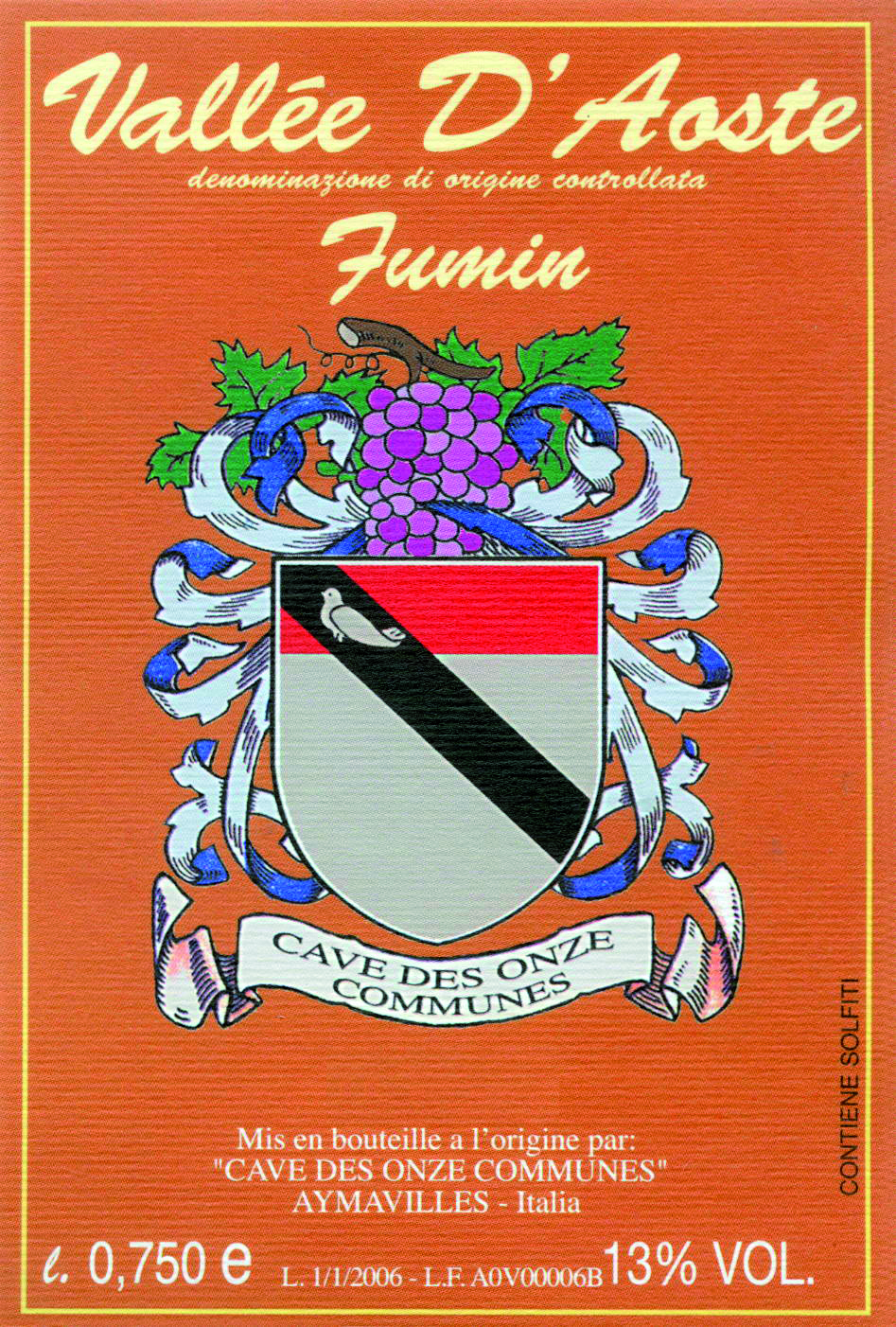 Valle d'Aosta Doc Fumin Barrique 2009