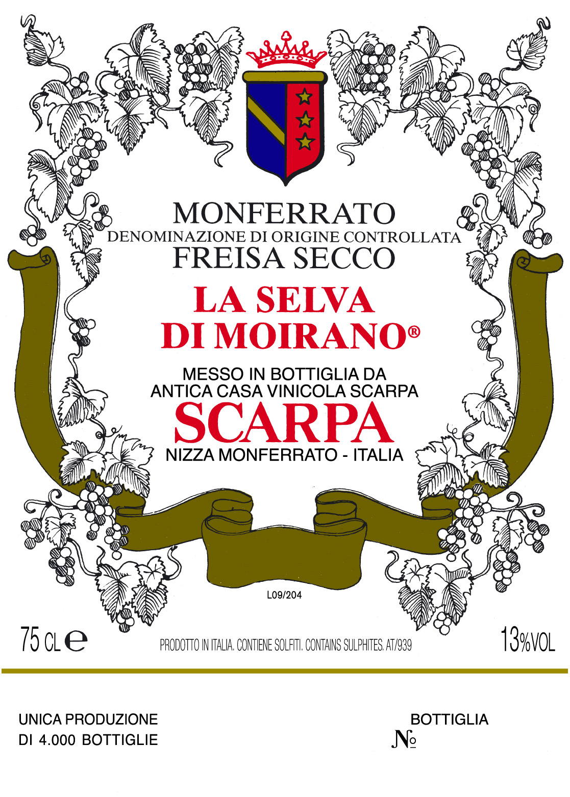 Freisa Secco La Selva di Moirano 2010