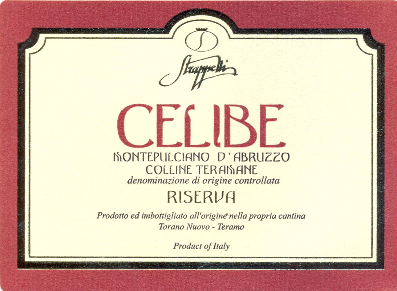 Montepulciano d'Abruzzo Riserva Celibe 2011