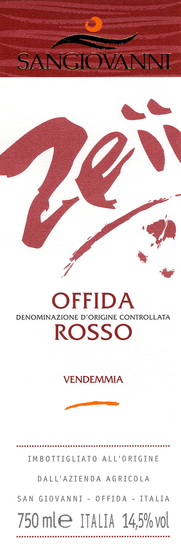 Zeii Marche Rosso 2004