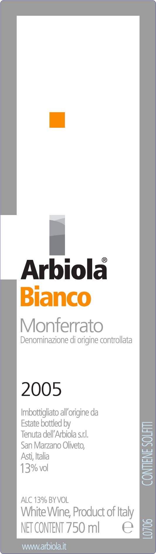 Monferrato Bianco Doc Arbiola 2010