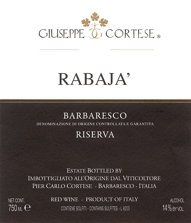 Barbaresco Riserva Rabajà 2006