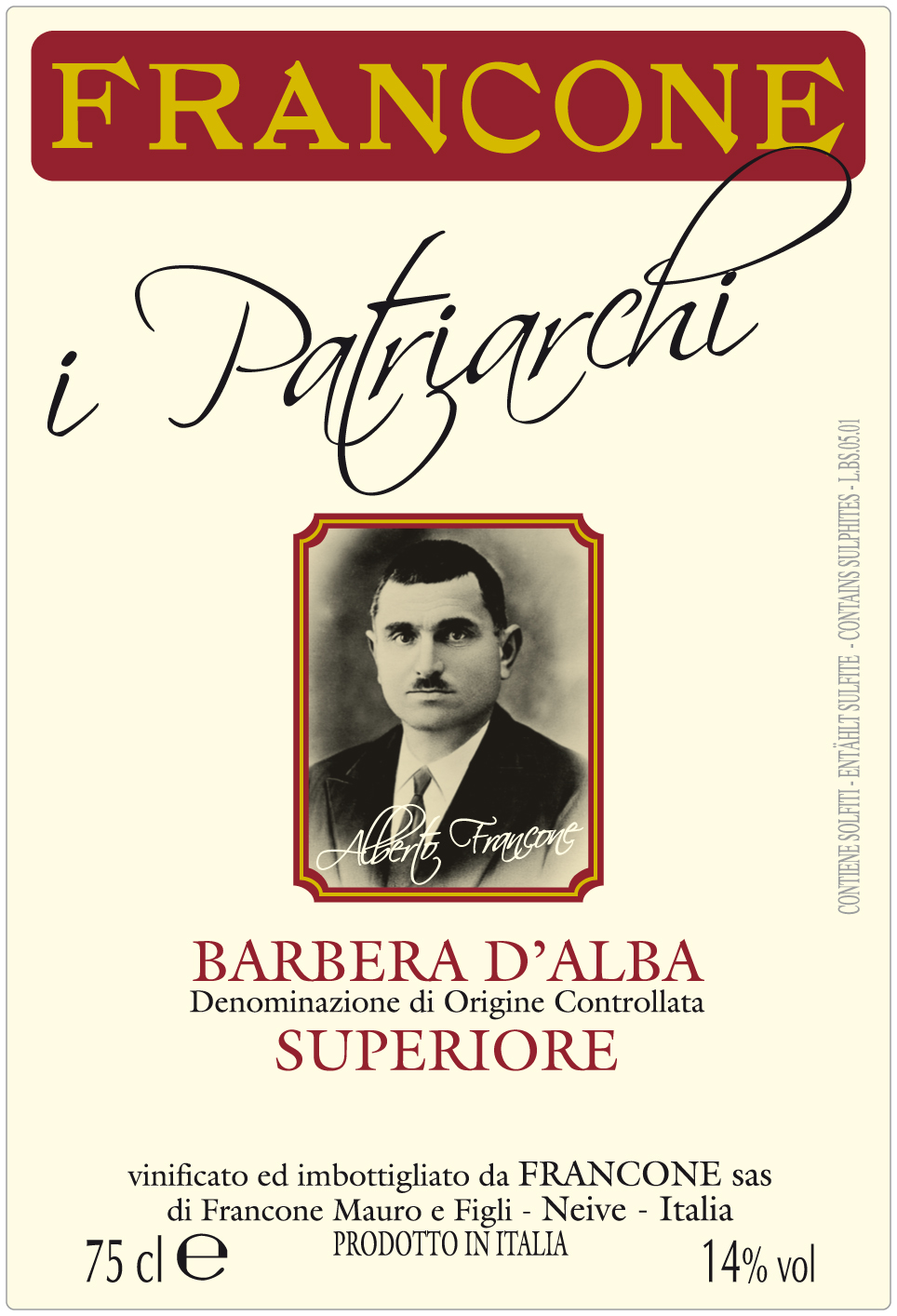 Barbera d'Alba I Patriarchi 2007