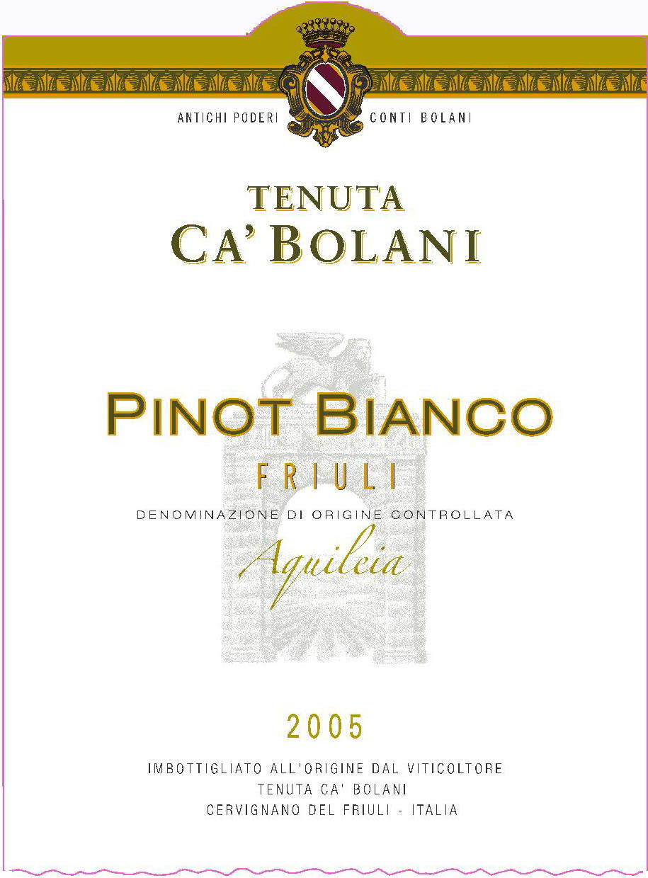 Pinot Bianco Friuli Aquileia 2017