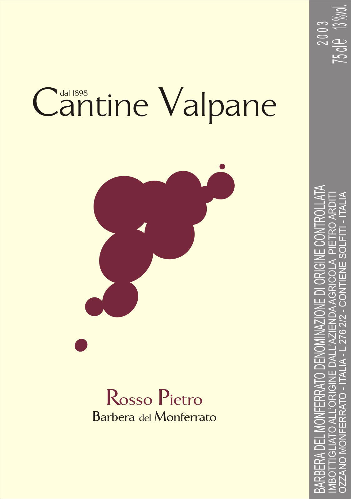 Barbera Rosso Pietro 2009