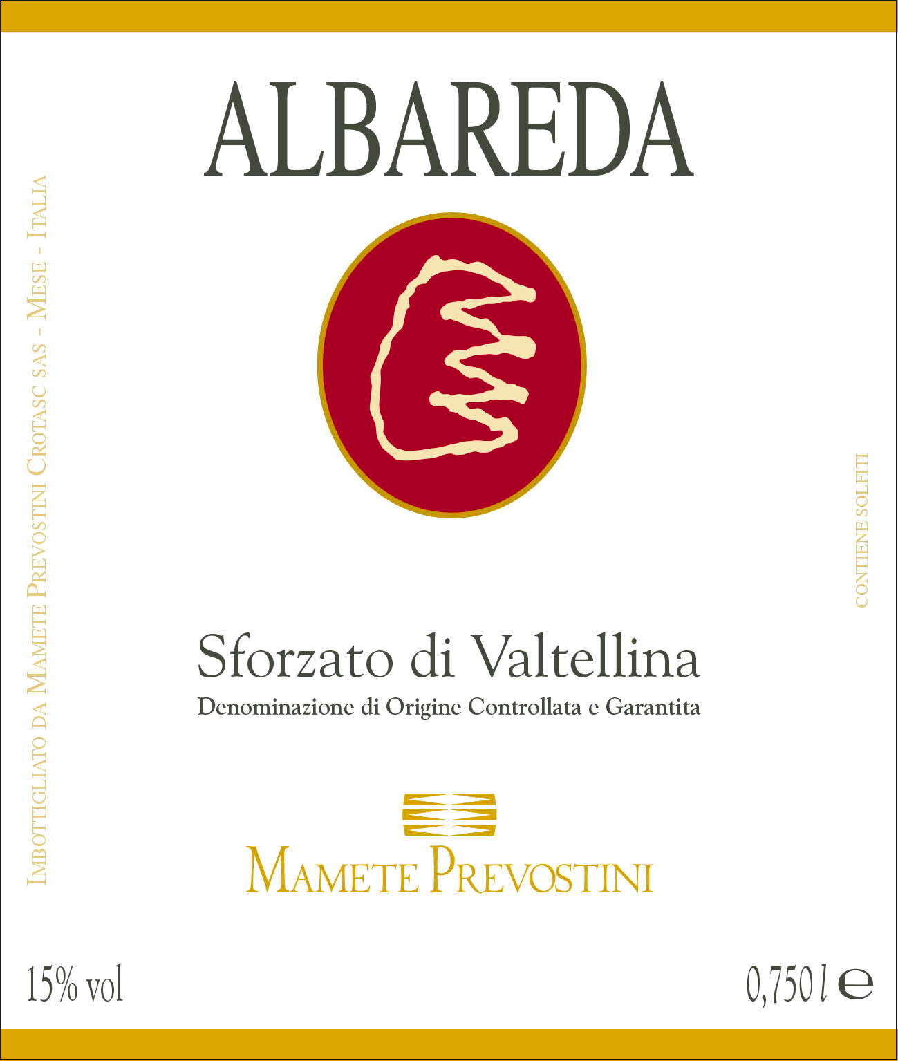 Albareda Sforzato di Valtellina Docg 2010