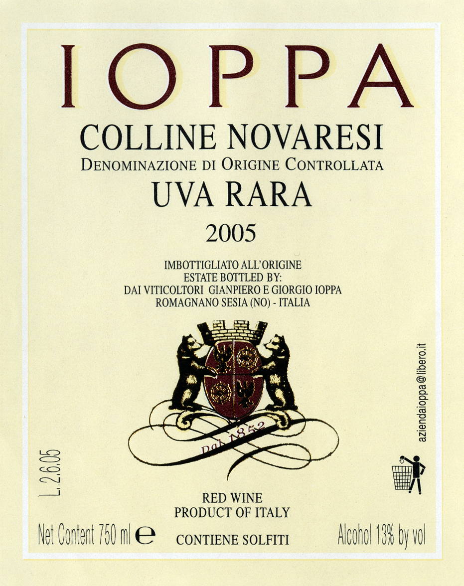 Uva Rara Colline Novaresi 2010