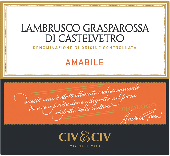 Lambrusco Grasparossa di Castelvetro Amabile 2017