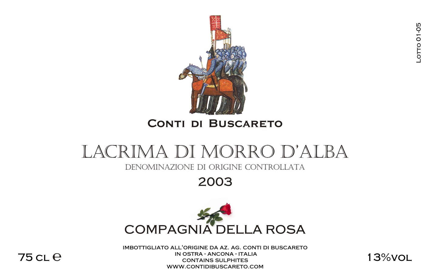 Lacrima di Morro d'Alba Compagnia della Rosa 2006