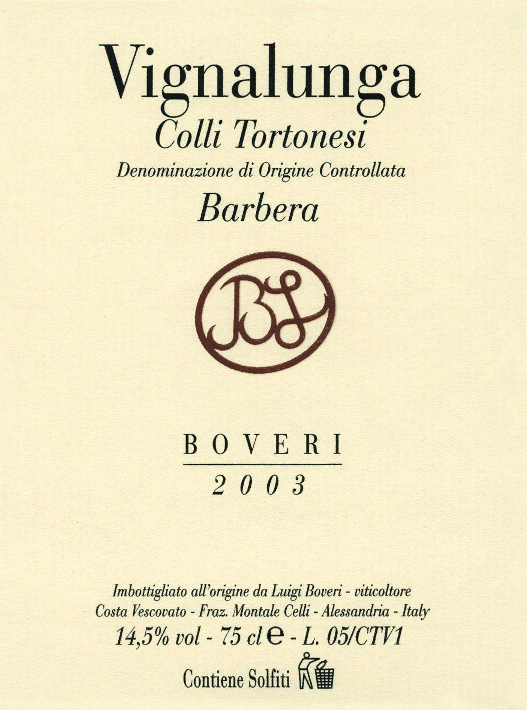 Barbera Vignalunga 2005