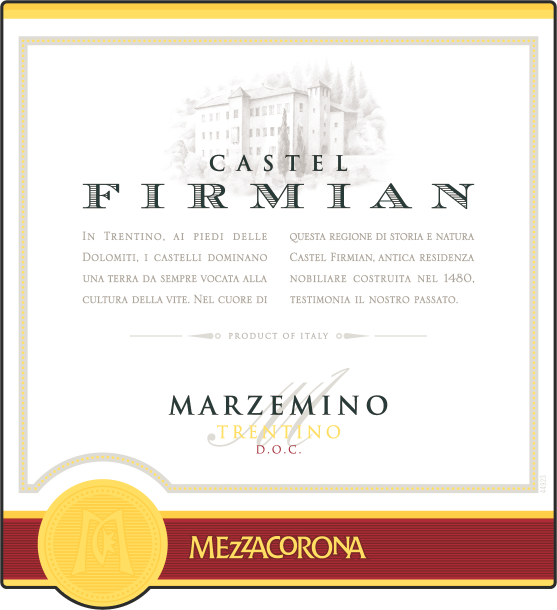 Marzemino Castel Firmian 2008