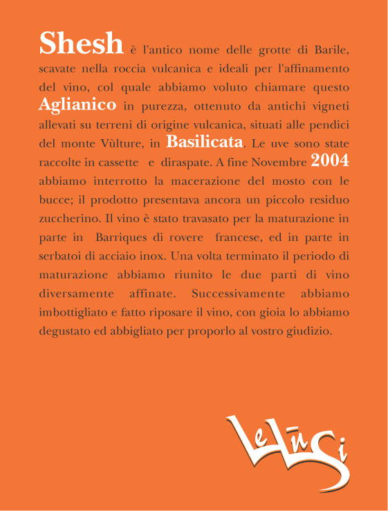 Aglianico Shesh 2006