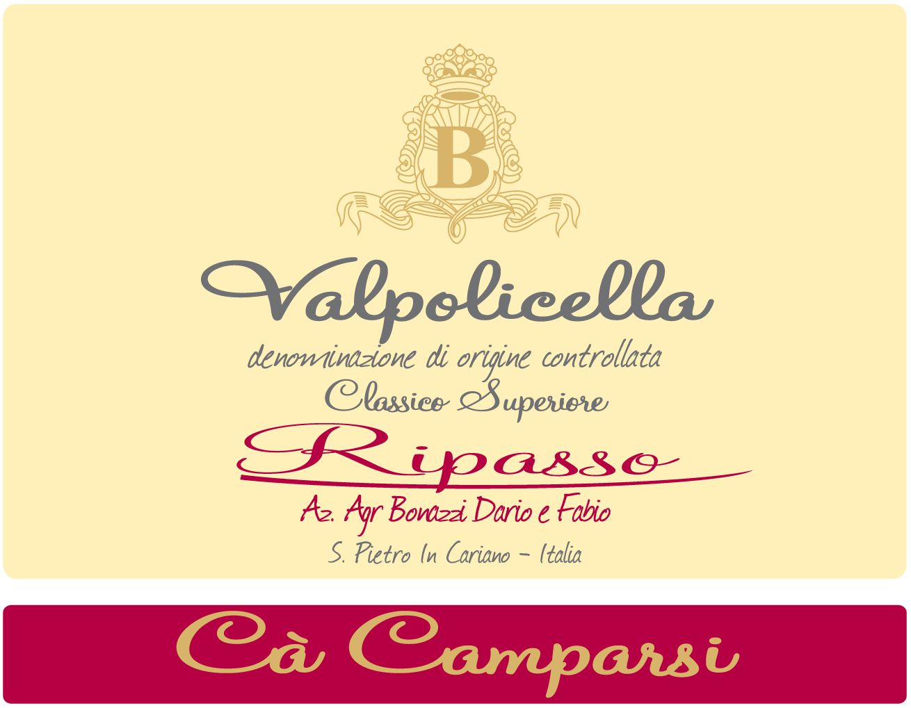 Valpolicella Ripasso Ca' Camparsi 2008
